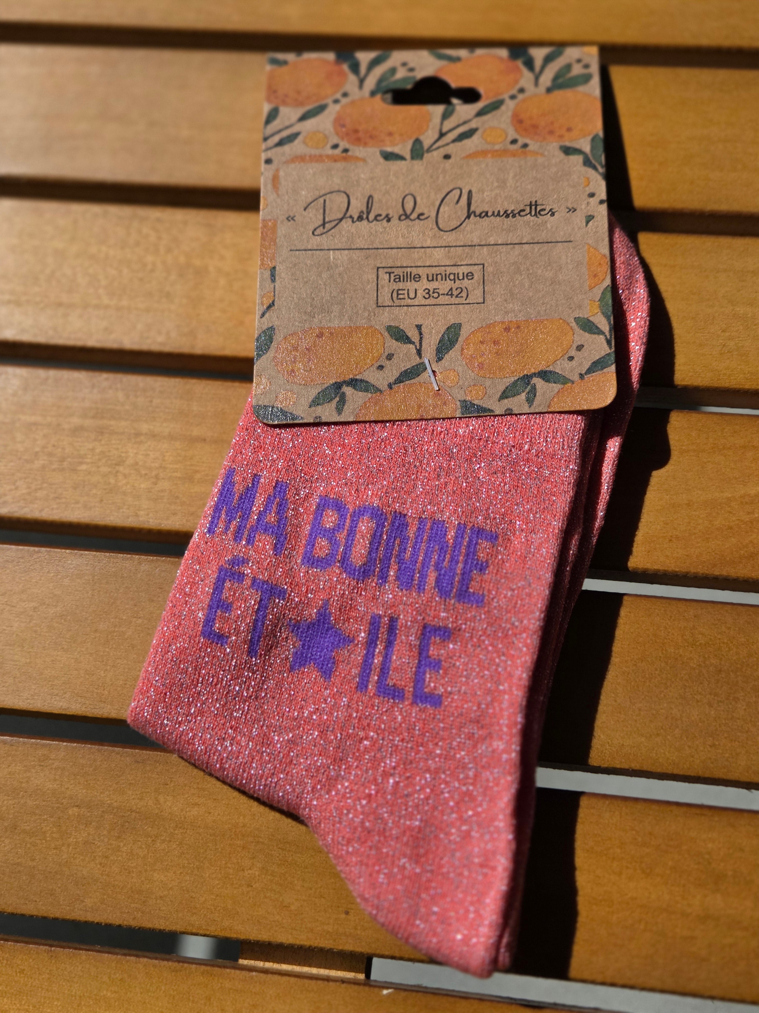 Chaussettes Message "Ma bonne étoile"