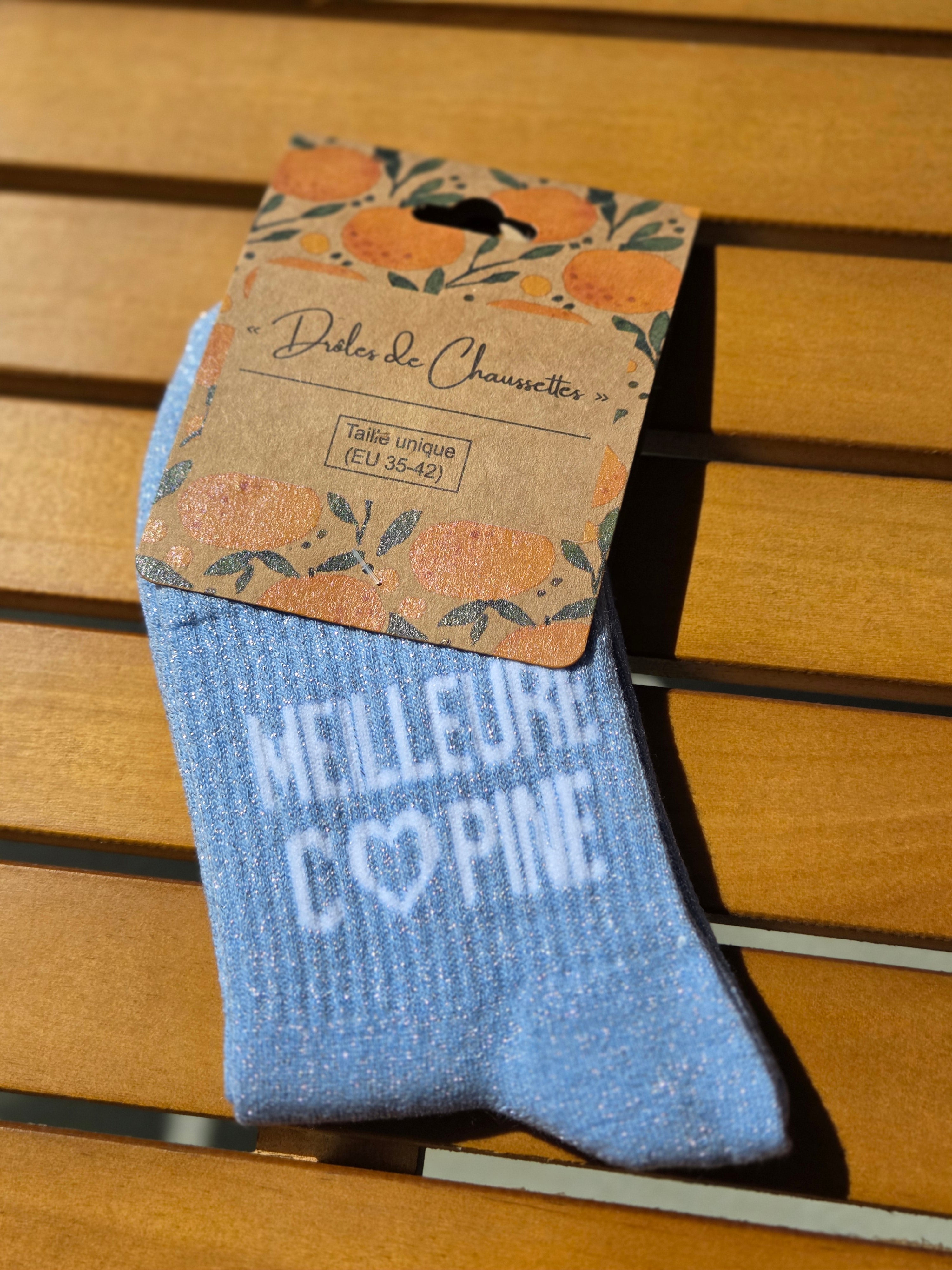 Chaussettes Message "Meilleure copine"