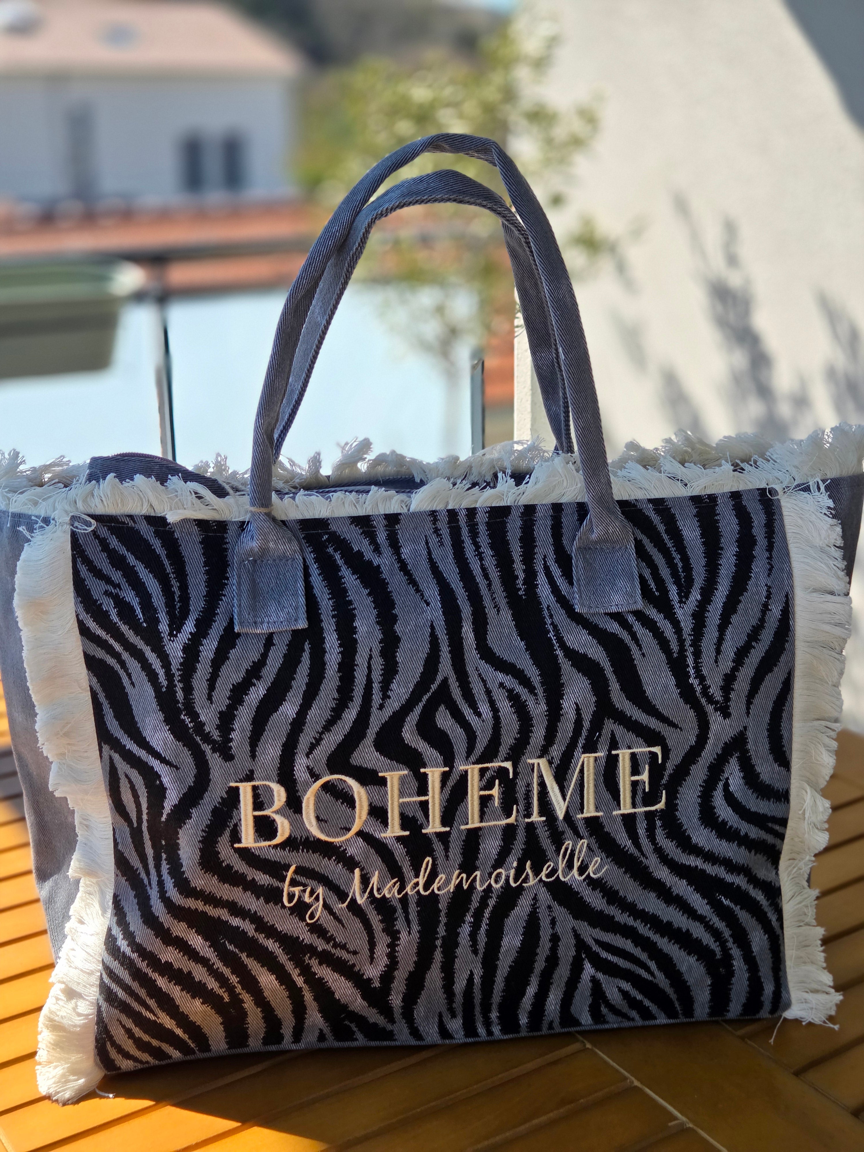 Sac de plage Bohème gris