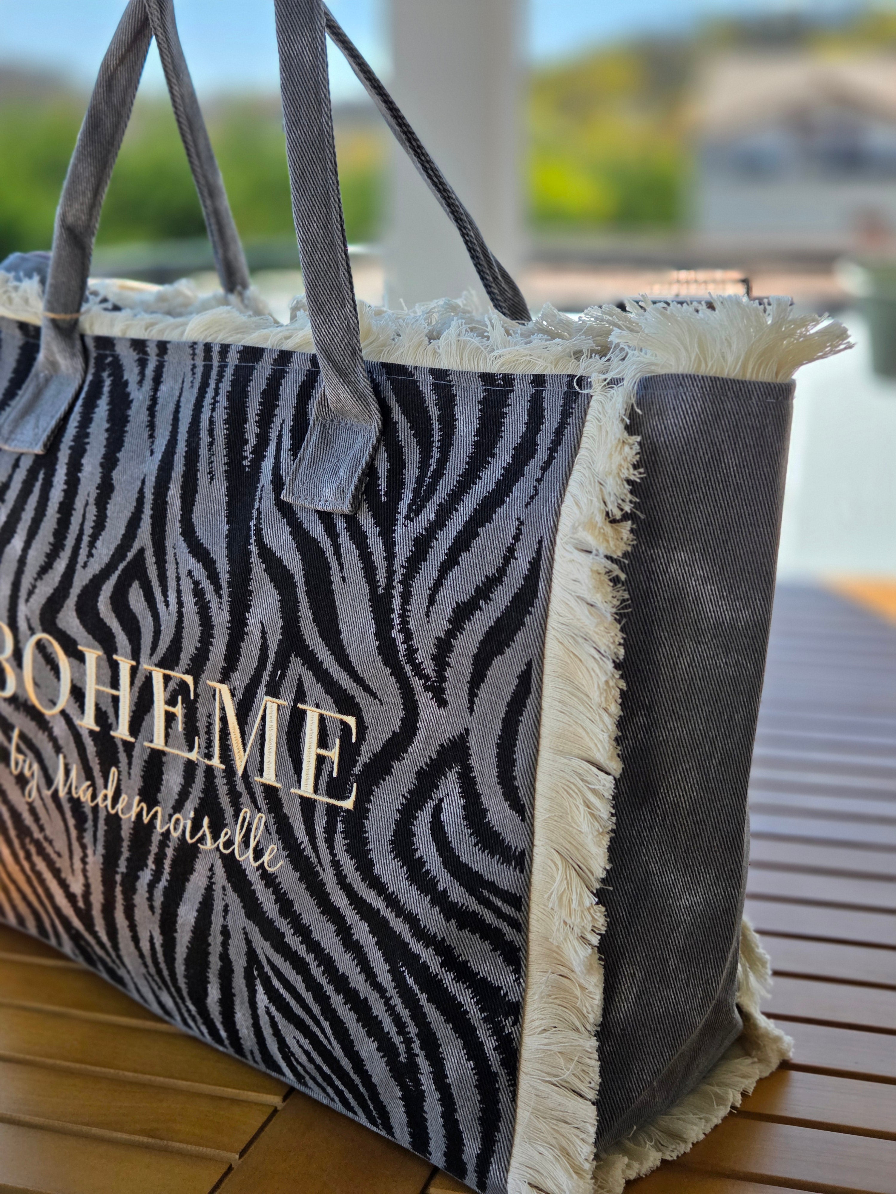 Sac de plage Bohème gris