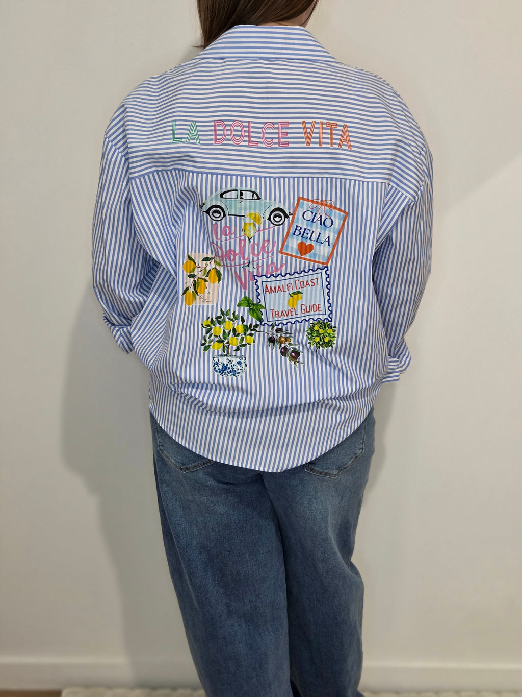 Chemise bleue à rayures La Dolce Vita