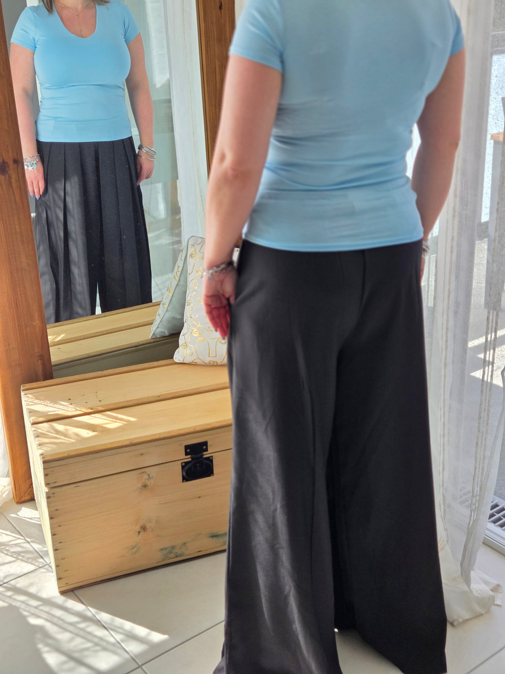 Pantalon à pinces noir