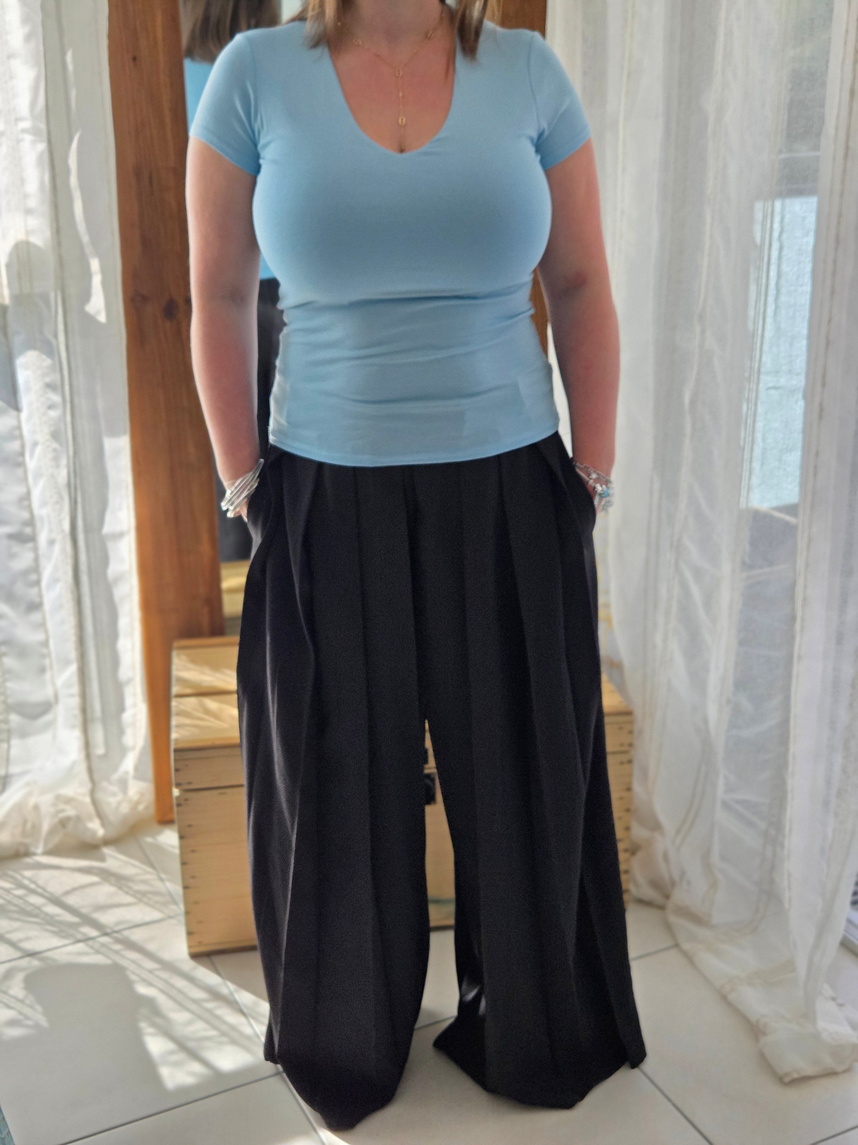 Tee-shirt basique bleu ciel
