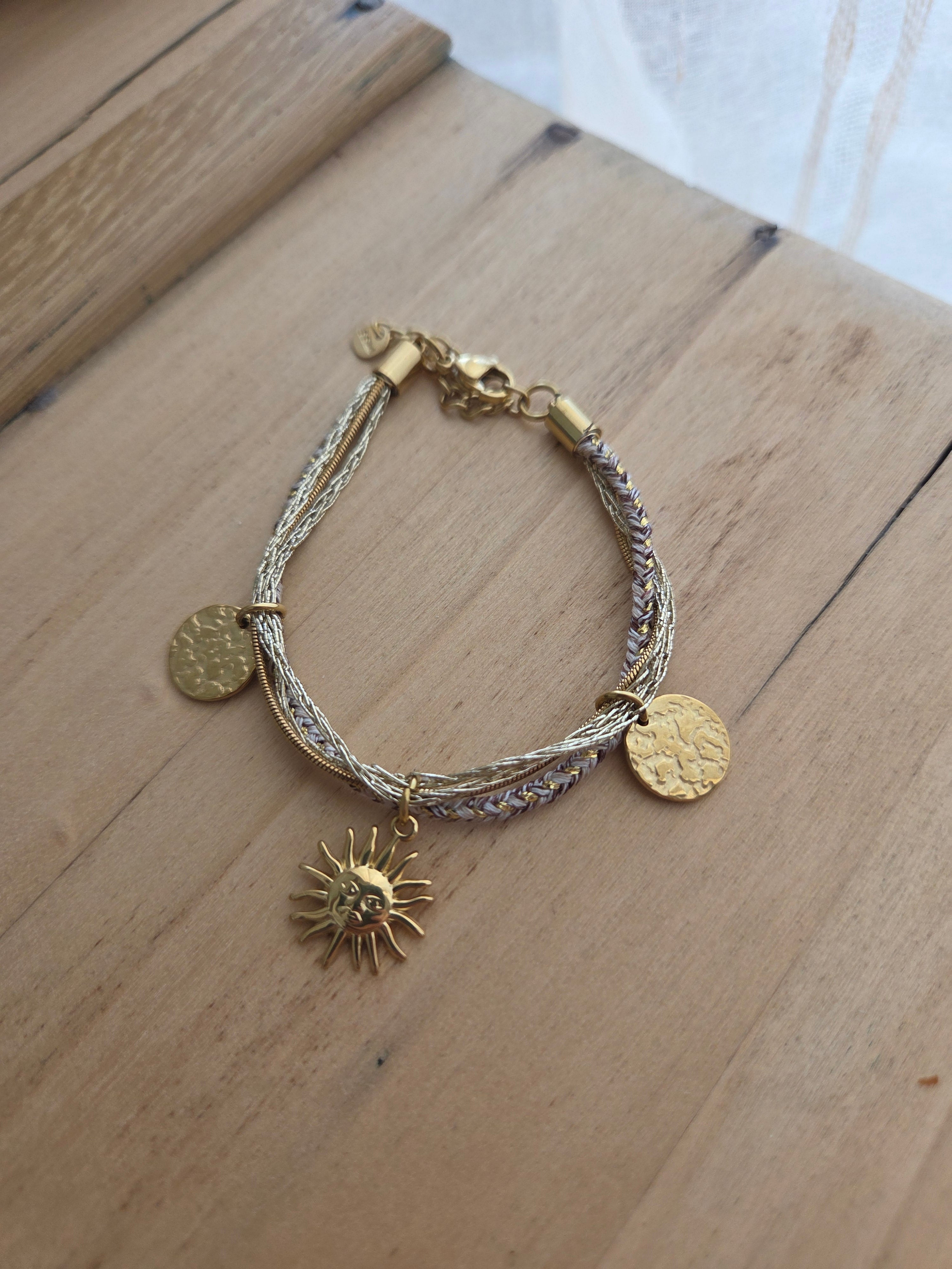 Bracelet pampilles doré