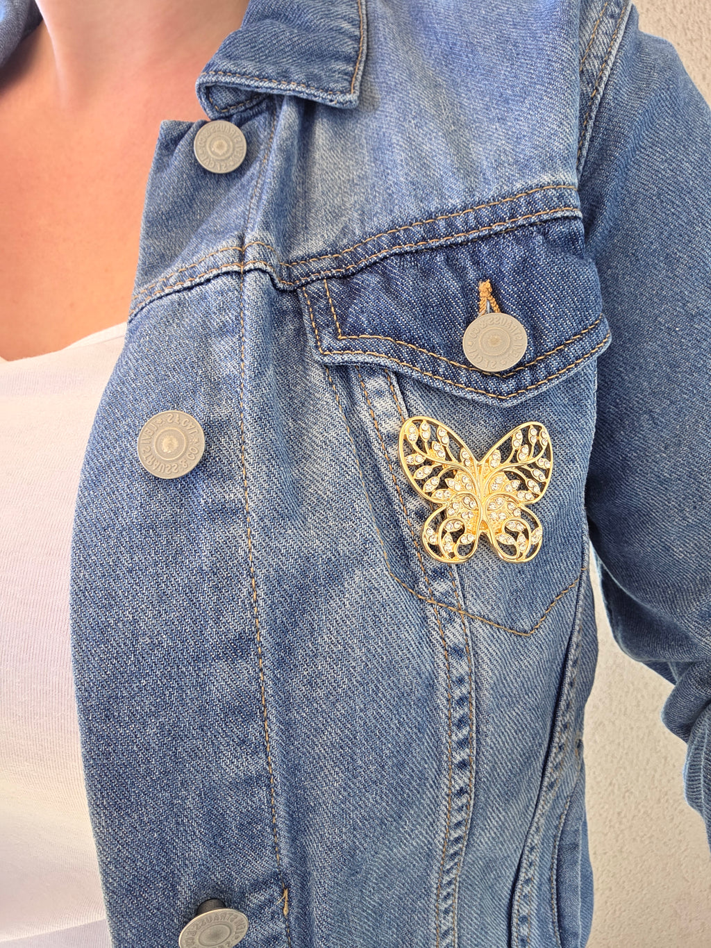 Broche aimantée papillon
