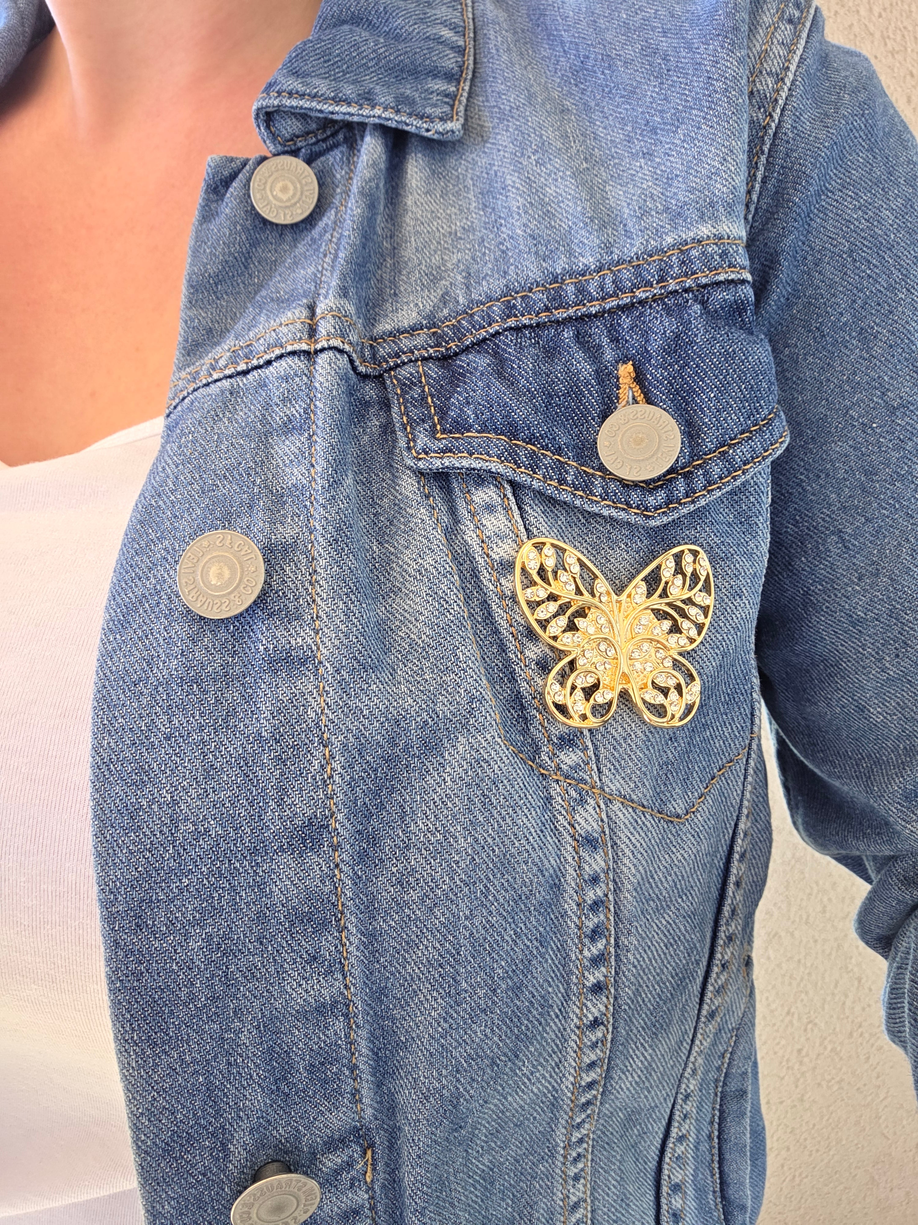 Broche aimantée papillon