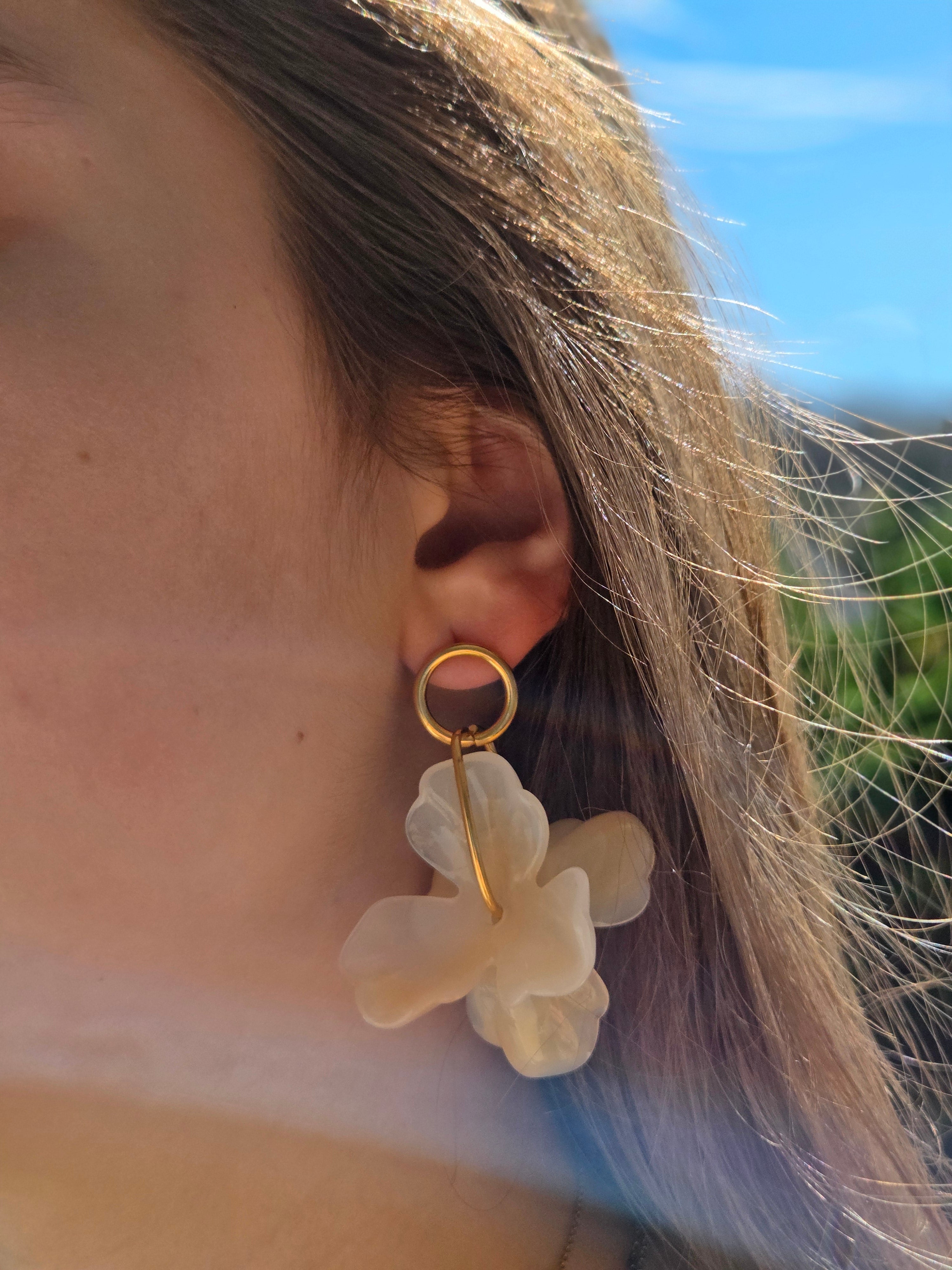Boucles d'oreilles grosses fleurs