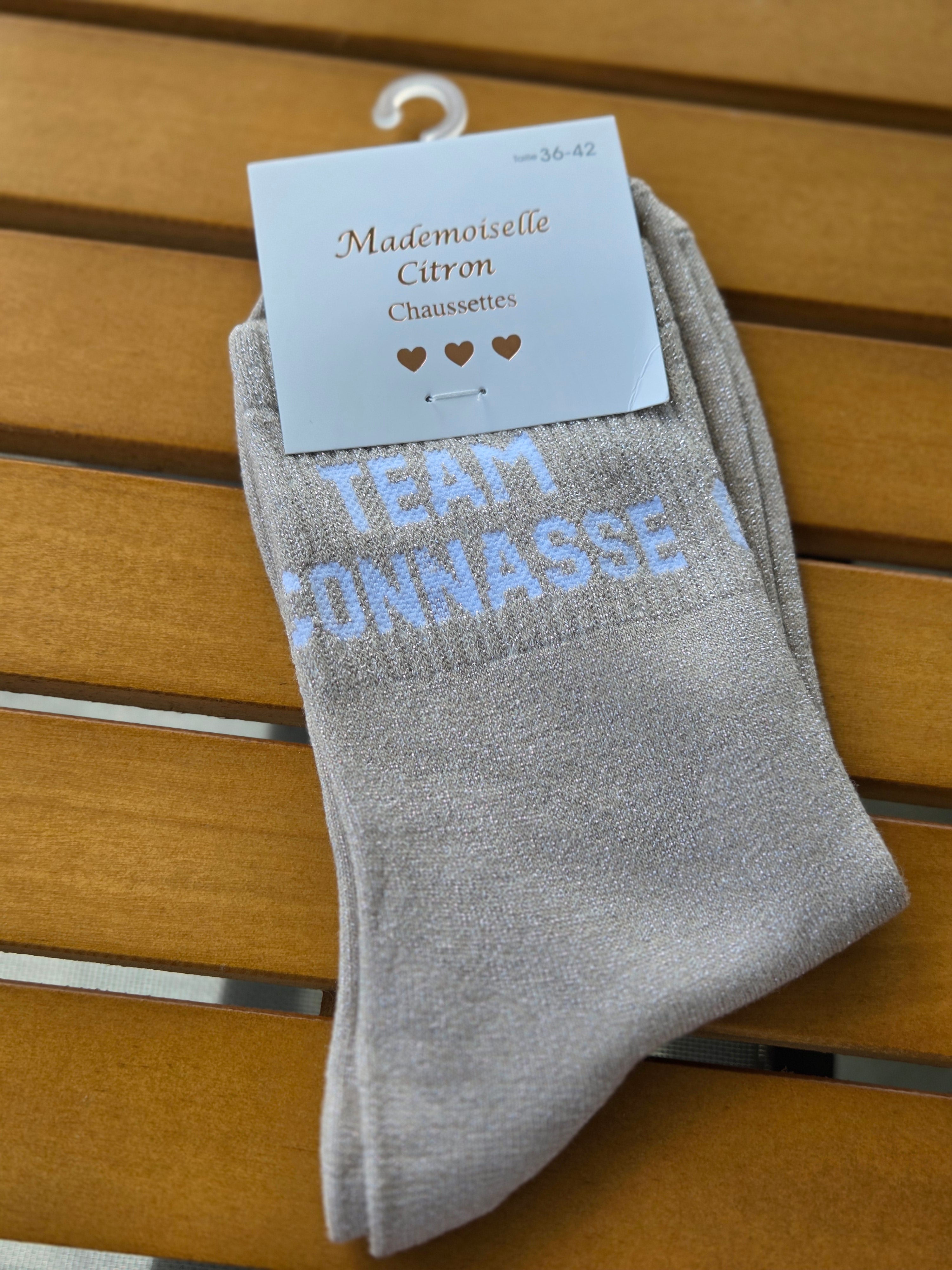 Chaussettes Message "Team connasse"