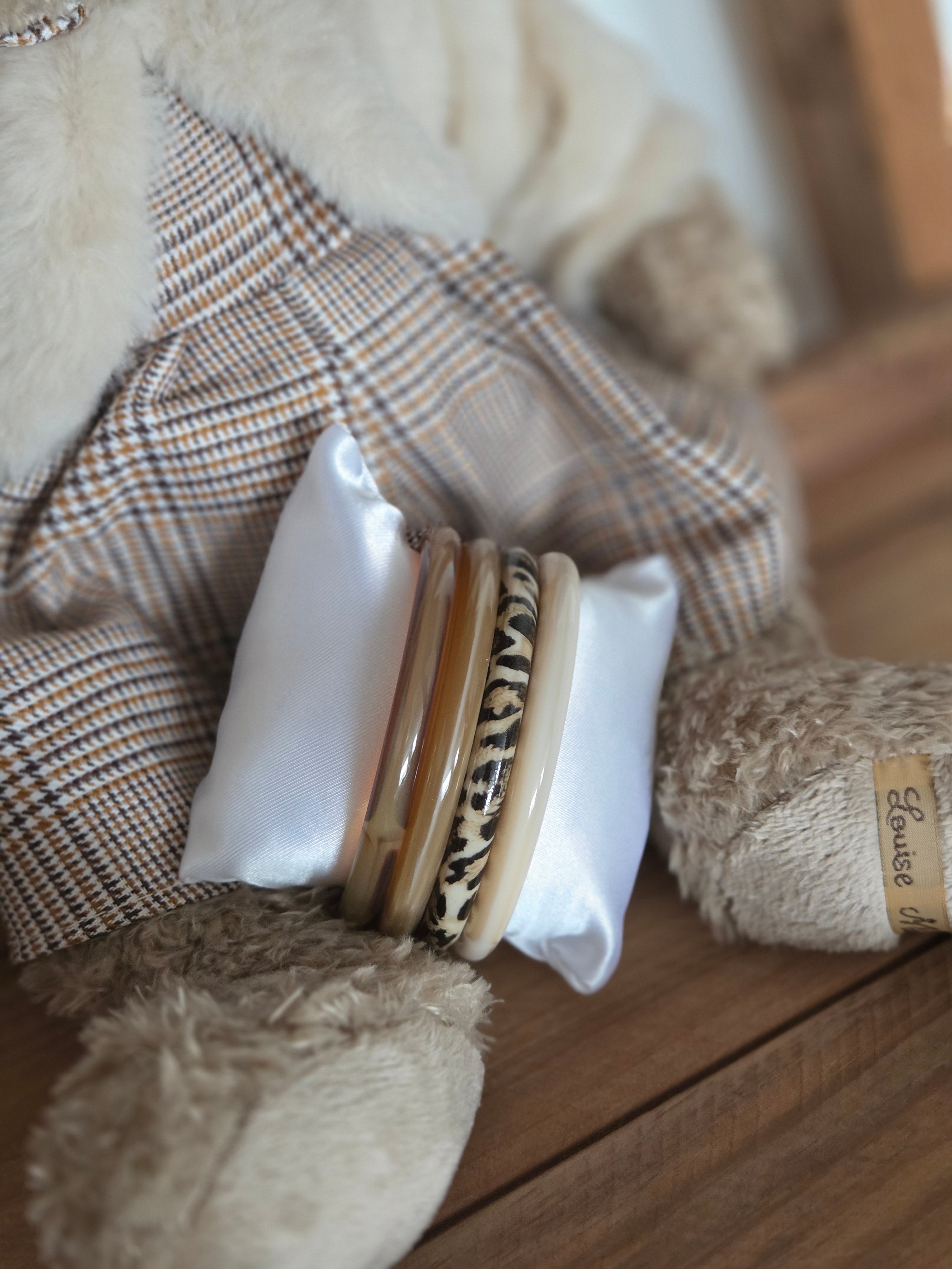 Compo bracelets Beige Léopard