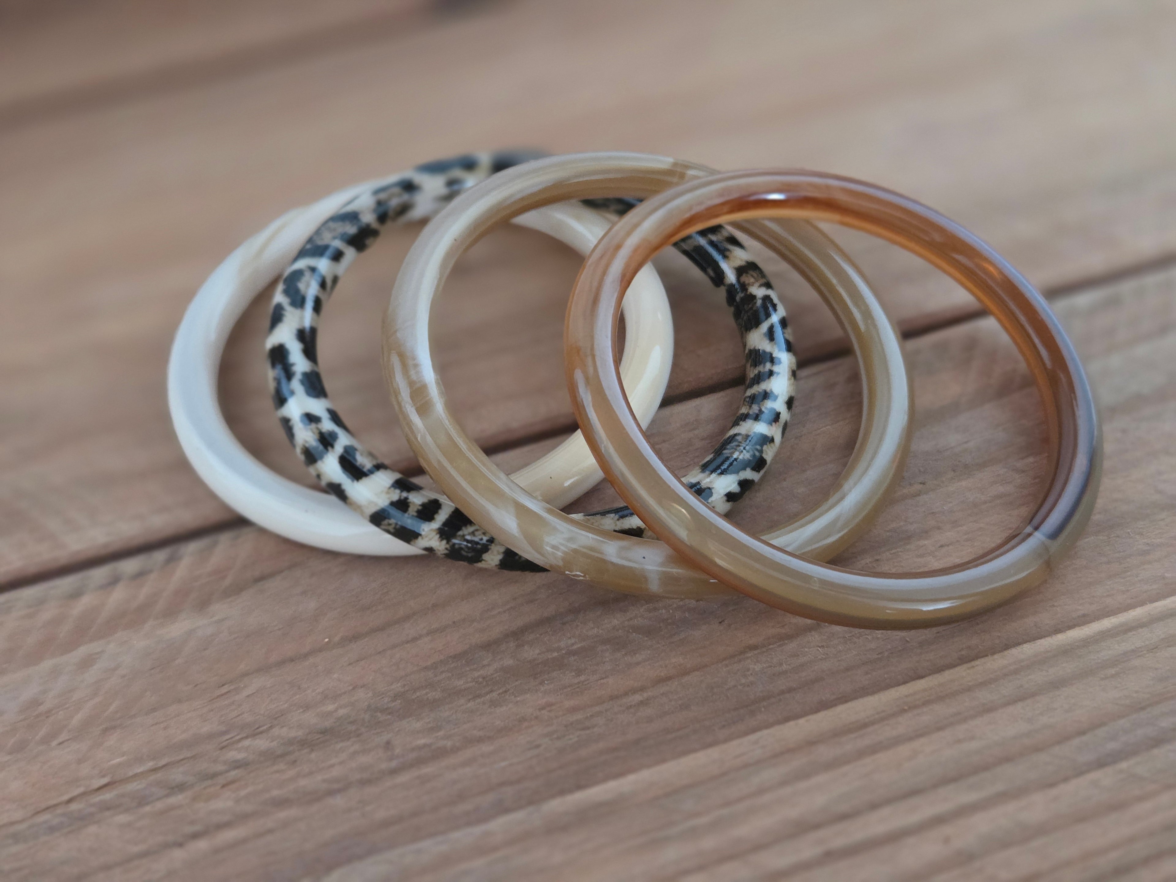 Compo bracelets Beige Léopard