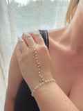 Bracelet chaine bague perles