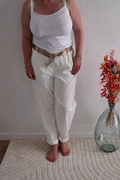 Pantalon blanc strass