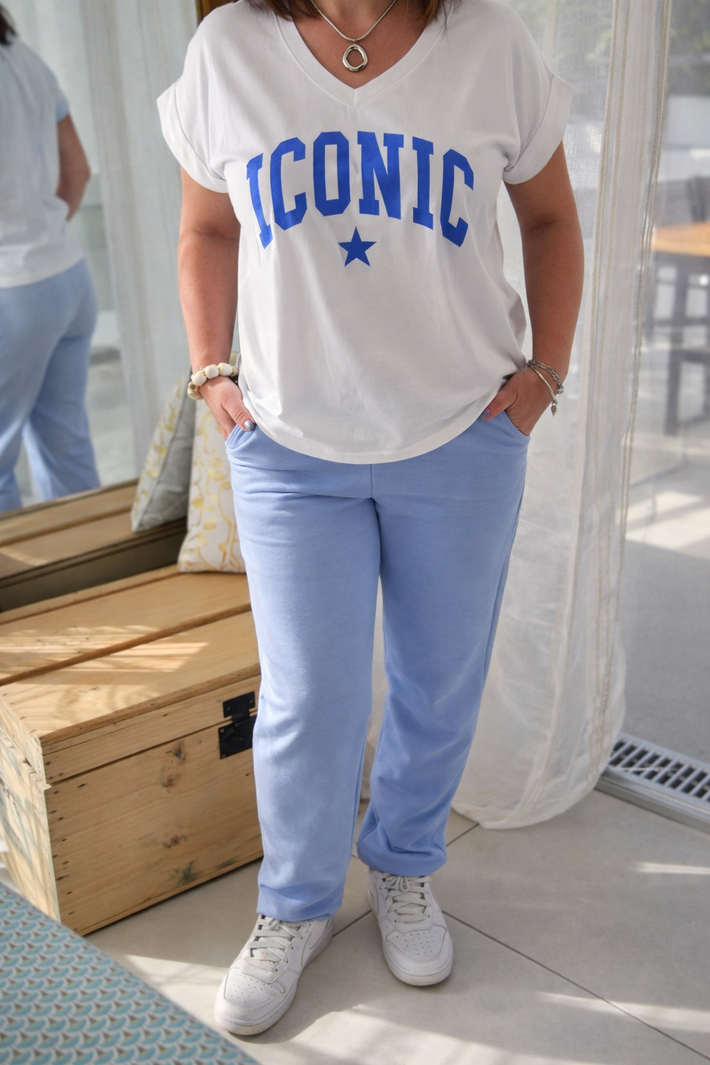 Pantalon bleu Iconic