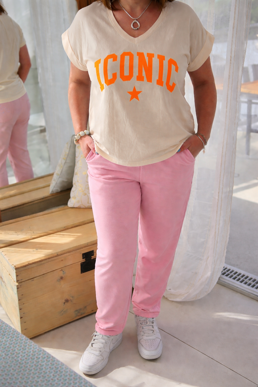 Pantalon rose Iconic