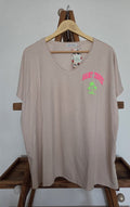 Tee-shirt beige Saint Tropez
