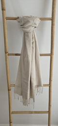 Étole unie beige