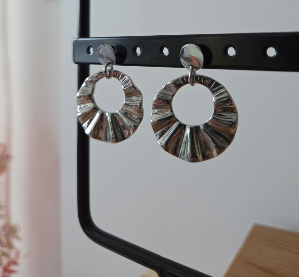 Boucles d'oreilles argentées