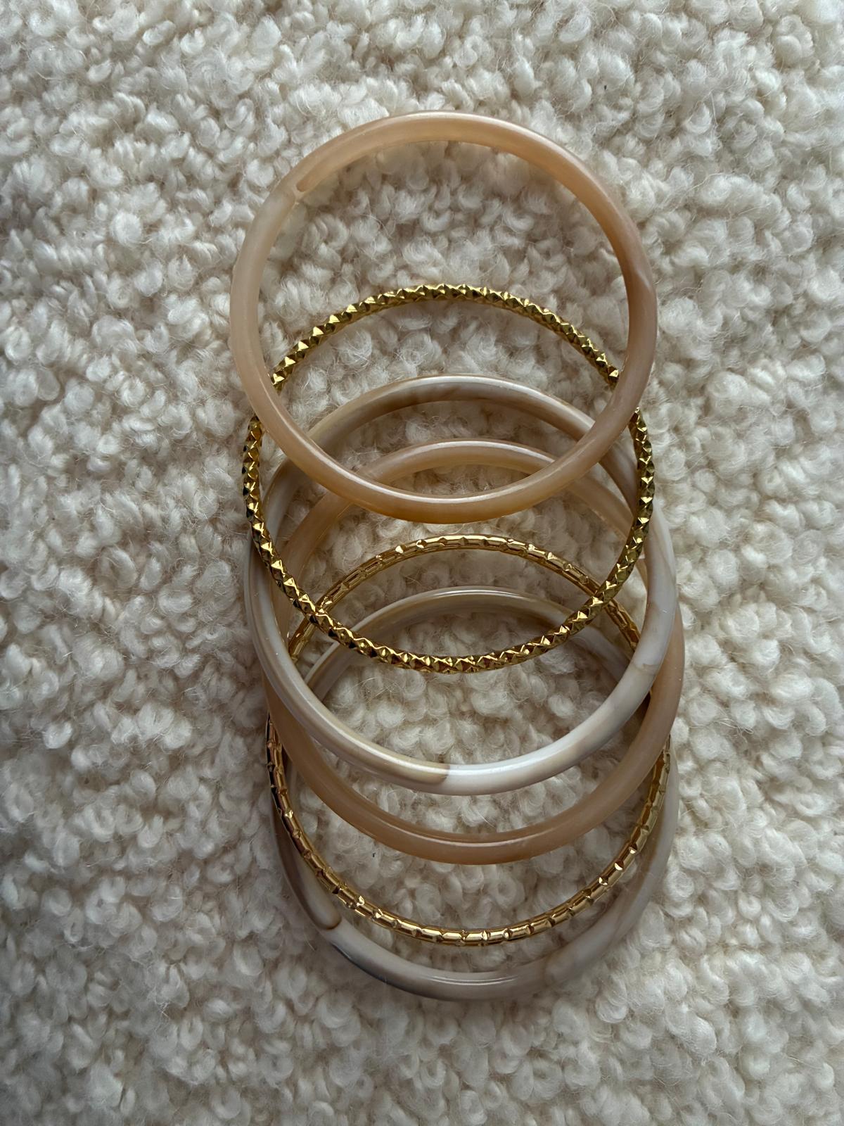 Compo bracelets doré / beige