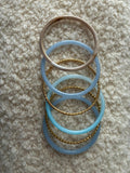 Compo bracelets doré / bleu