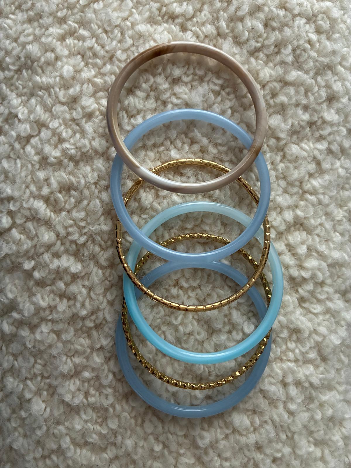 Compo bracelets doré / bleu