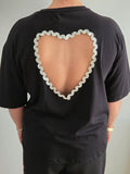 Tee-shirt noir cœur