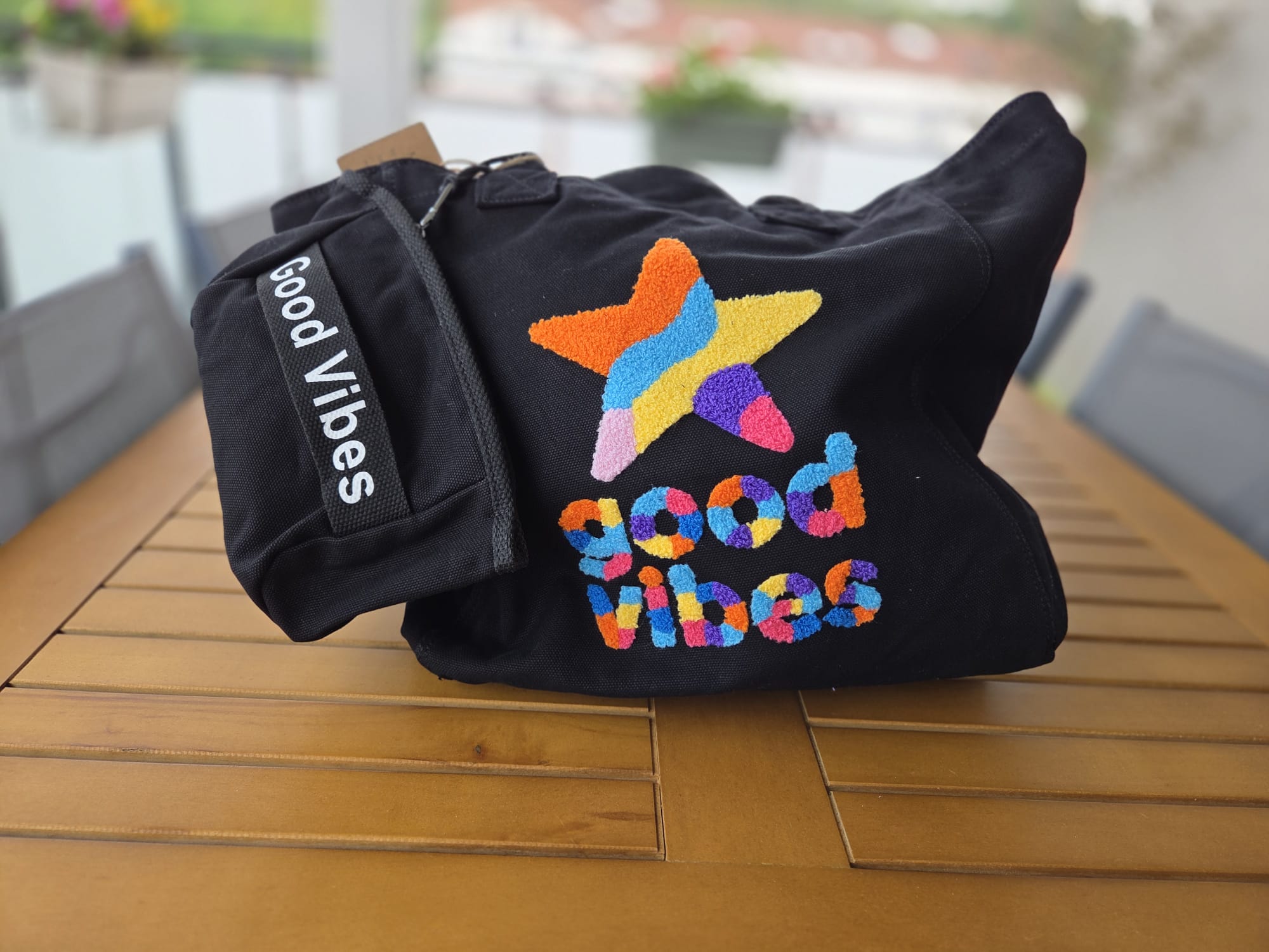 Sac "Good Vibes" noir