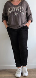 Tee-shirt Iconic taupe gris