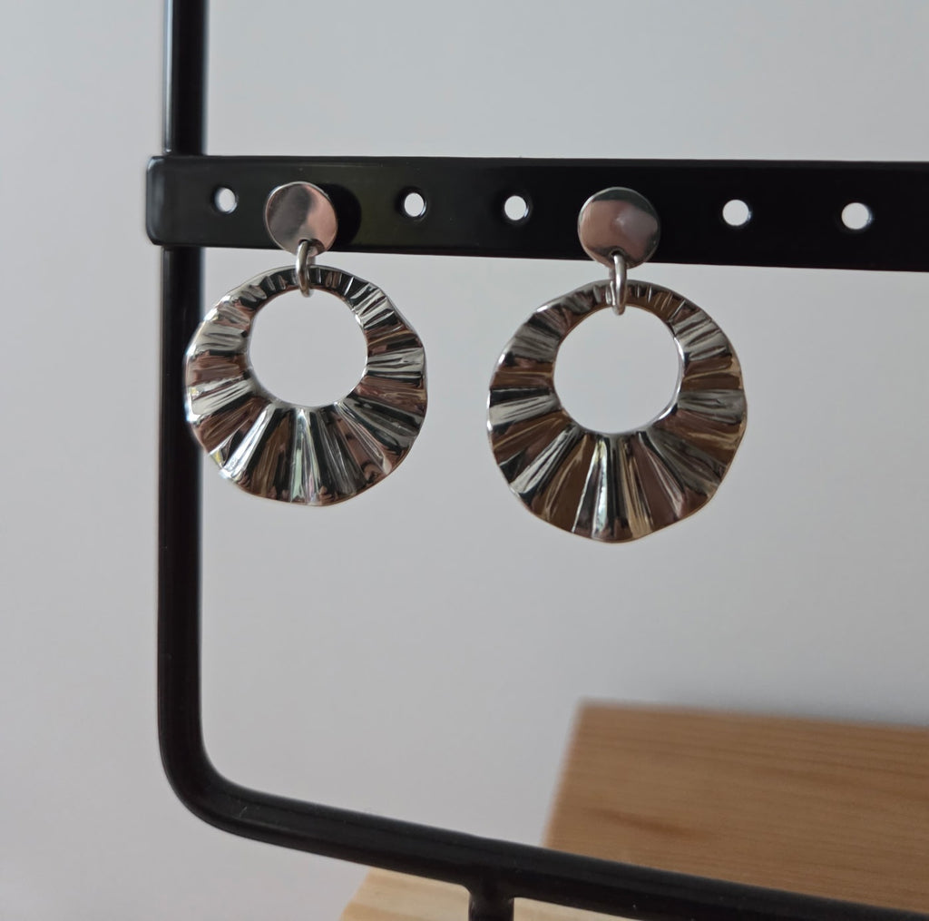 Boucles d'oreilles argentées