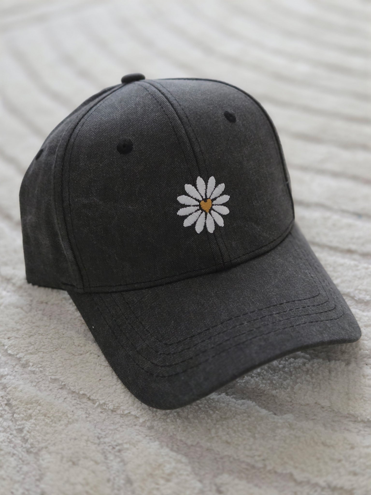 Casquette Grise fleur
