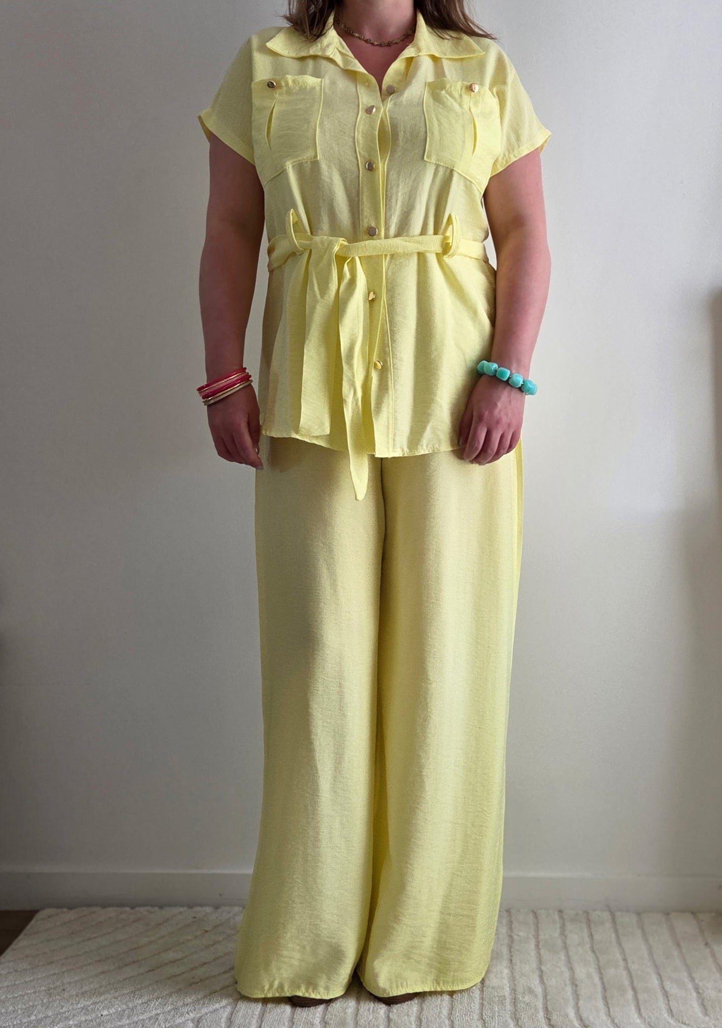 Ensemble chemise jaune