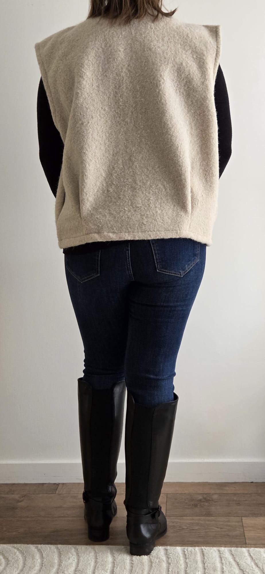 Gilet sans manches beige