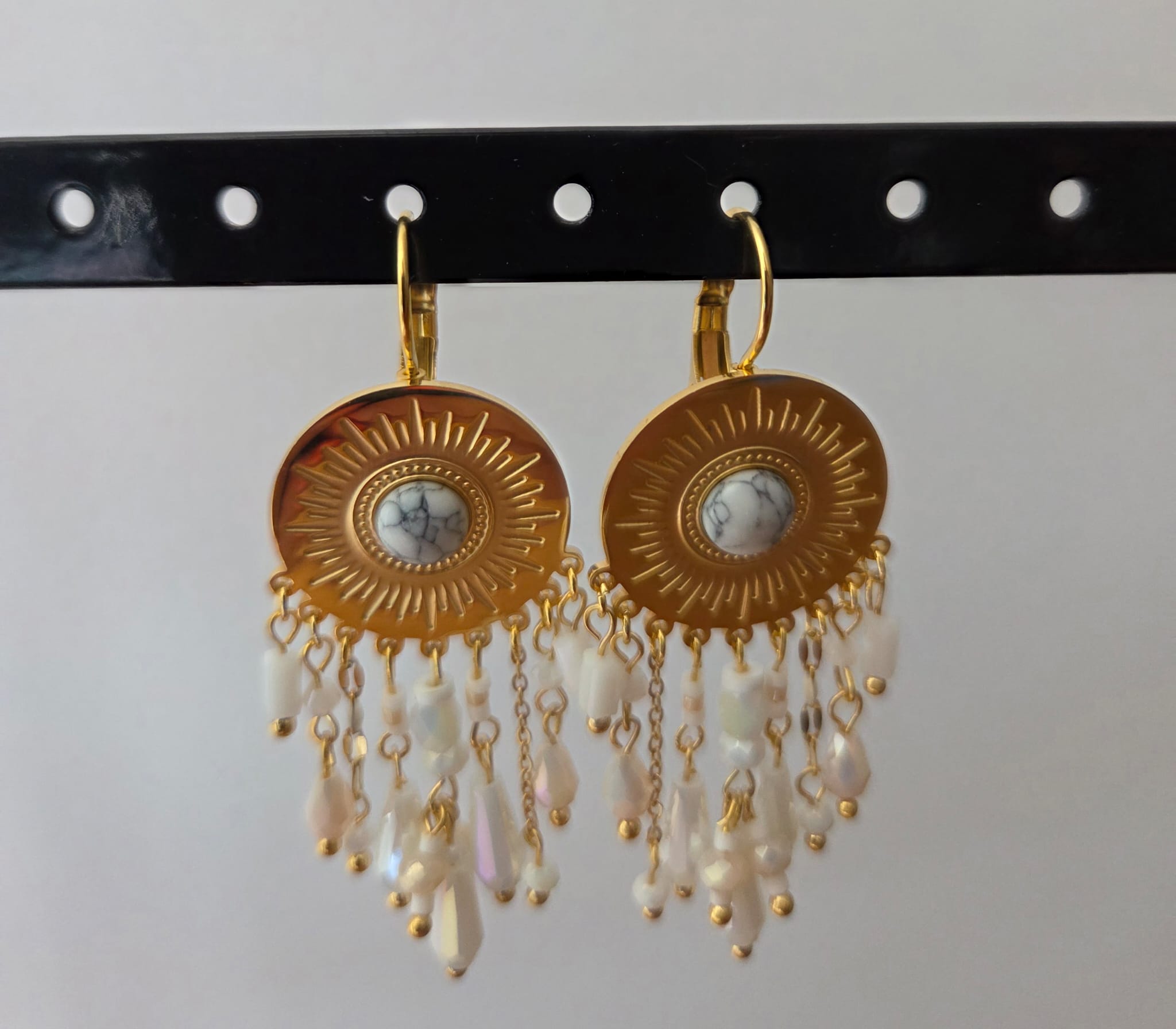 Boucles d'oreilles dorées