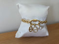 Bracelet doré strass charms