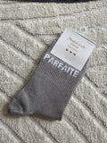 Message chaussettes "Parfaite" grises