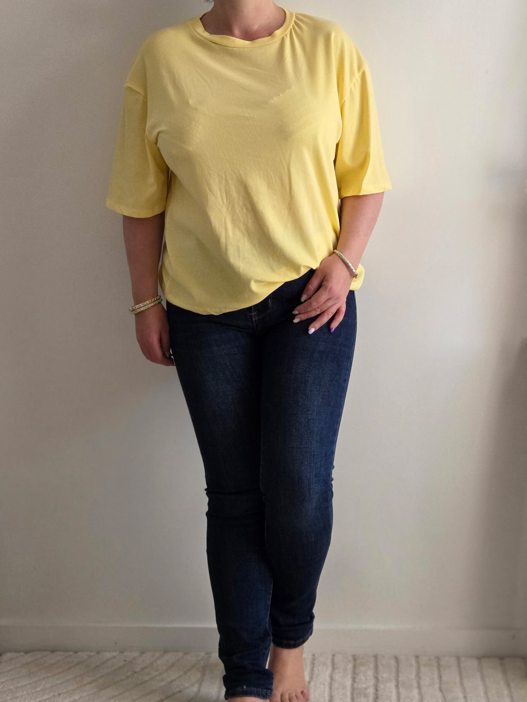 Tee-shirt jaune cœur