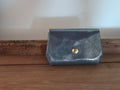 Porte-monnaie cuir bleu pailleté