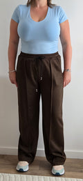 Pantalon effet jogging chocolat