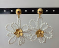 Boucles d'oreilles perles fleurs
