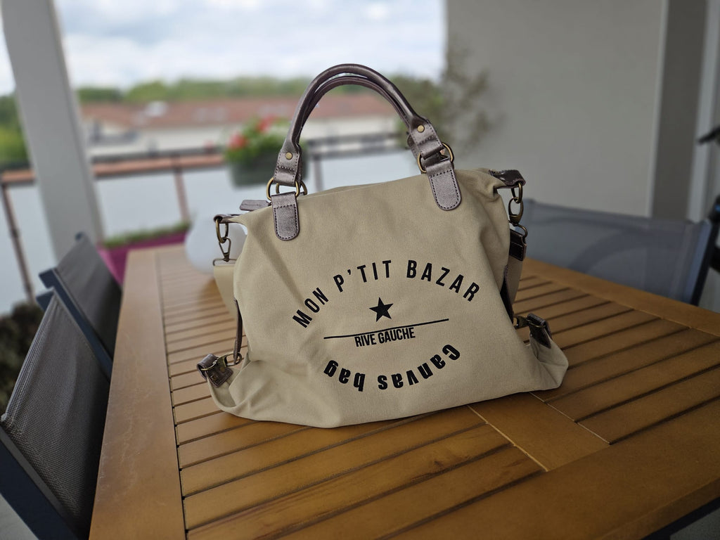 Sac Mon p'tit bazar beige