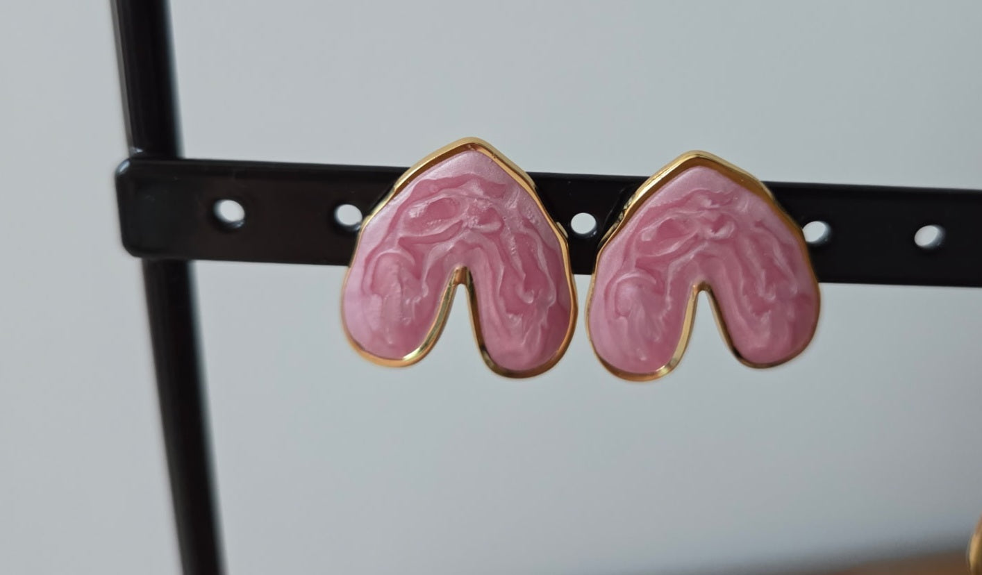Boucles d'oreilles roses