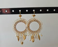 Boucles d'oreilles dorées attrape rêve