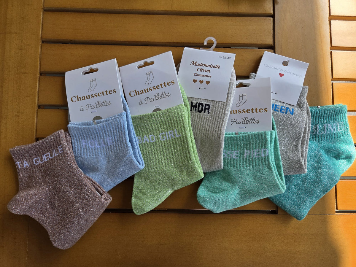 Chaussettes Message "Bad Girl"