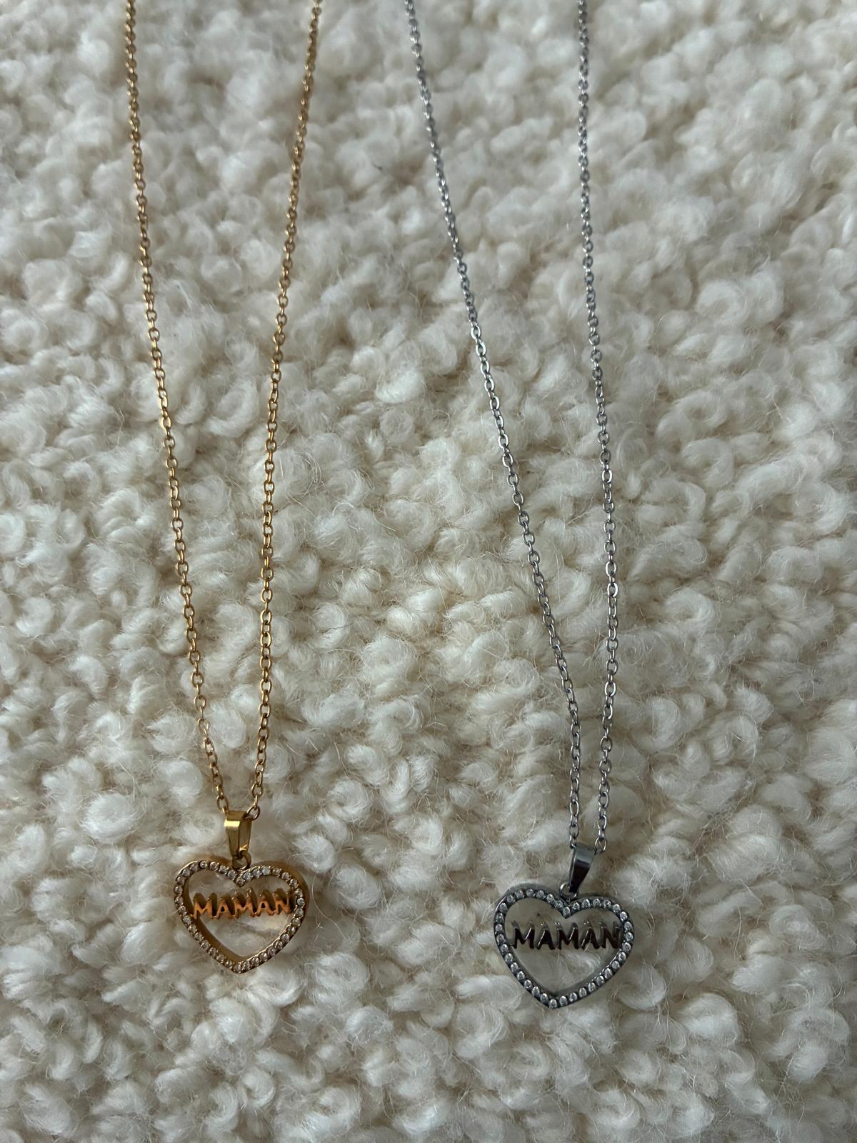 Collier doré Maman