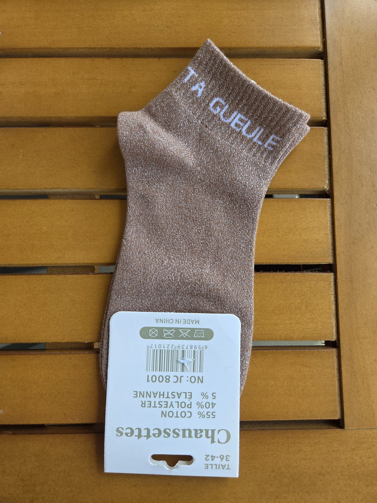 Chaussettes Message "Ta gueule"