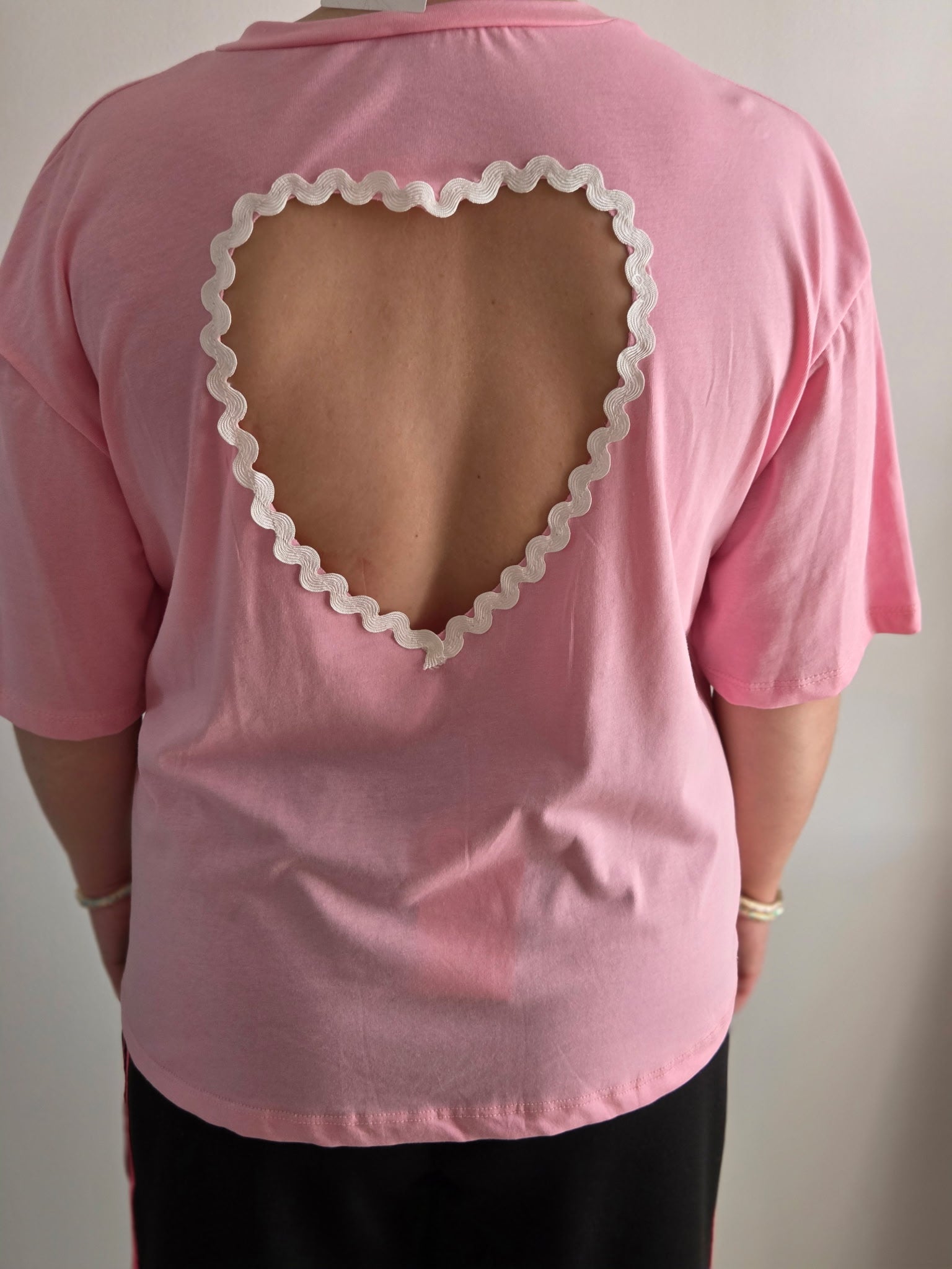 Tee-shirt rose cœur