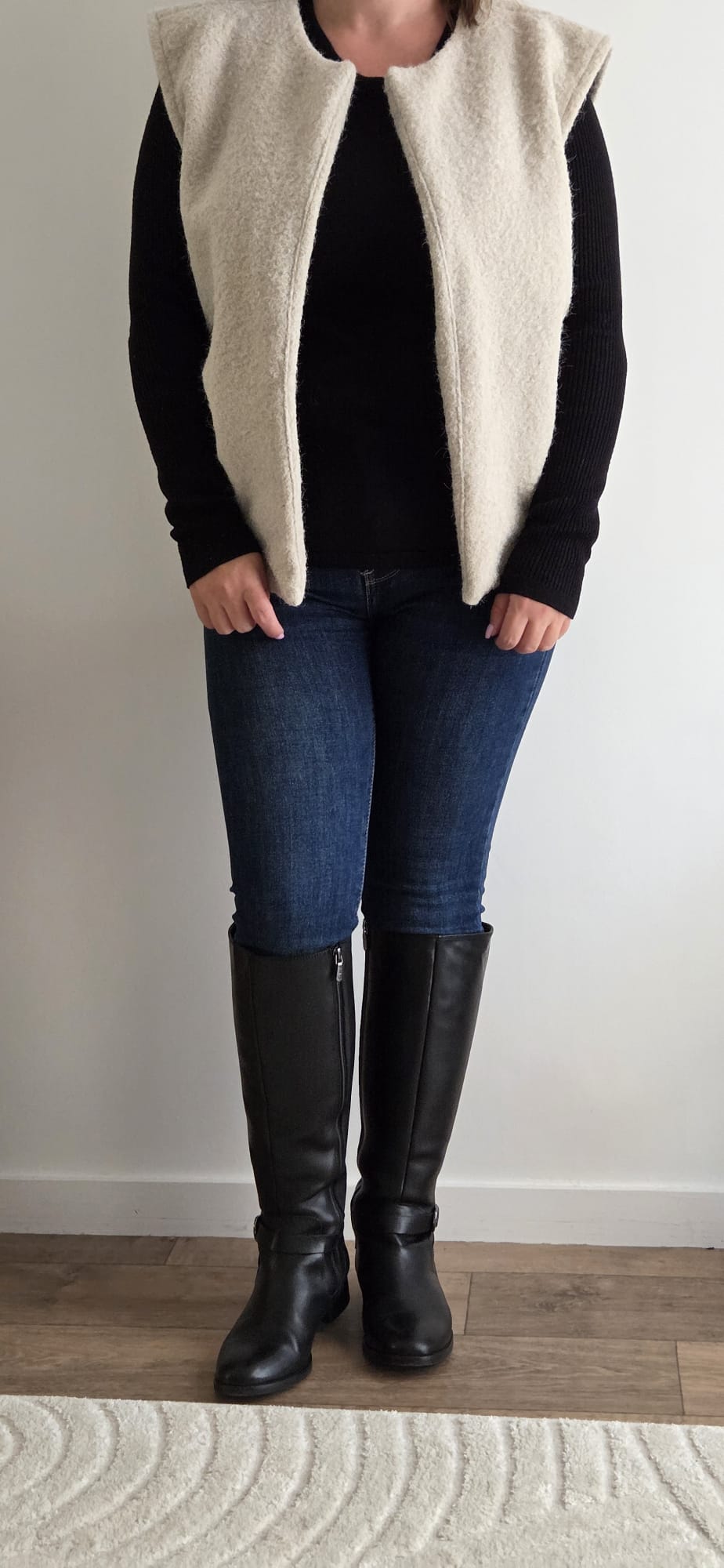 Gilet sans manches beige