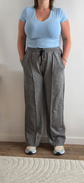 Pantalon effet jogging gris