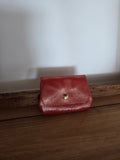 Porte-monnaie cuir corail pailleté