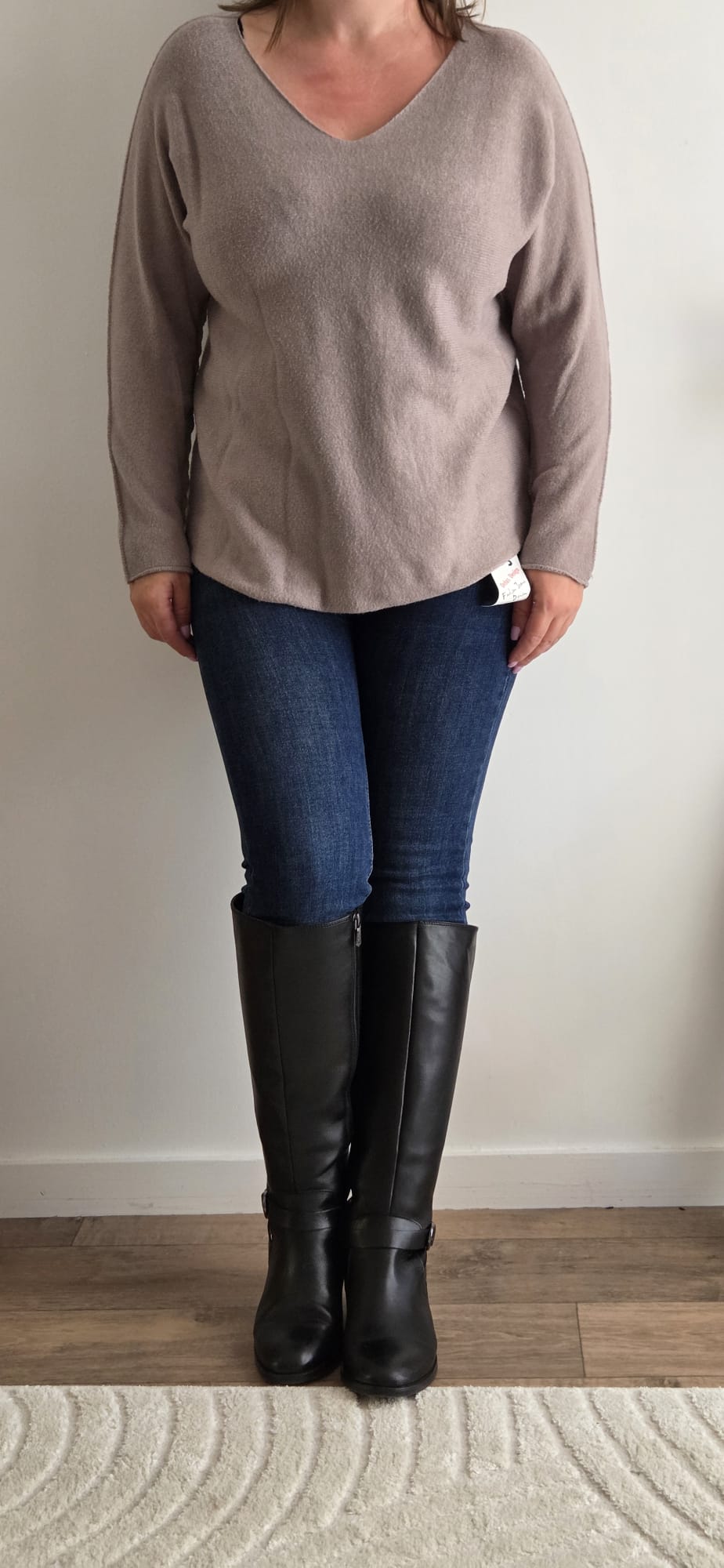 Top gris taupe