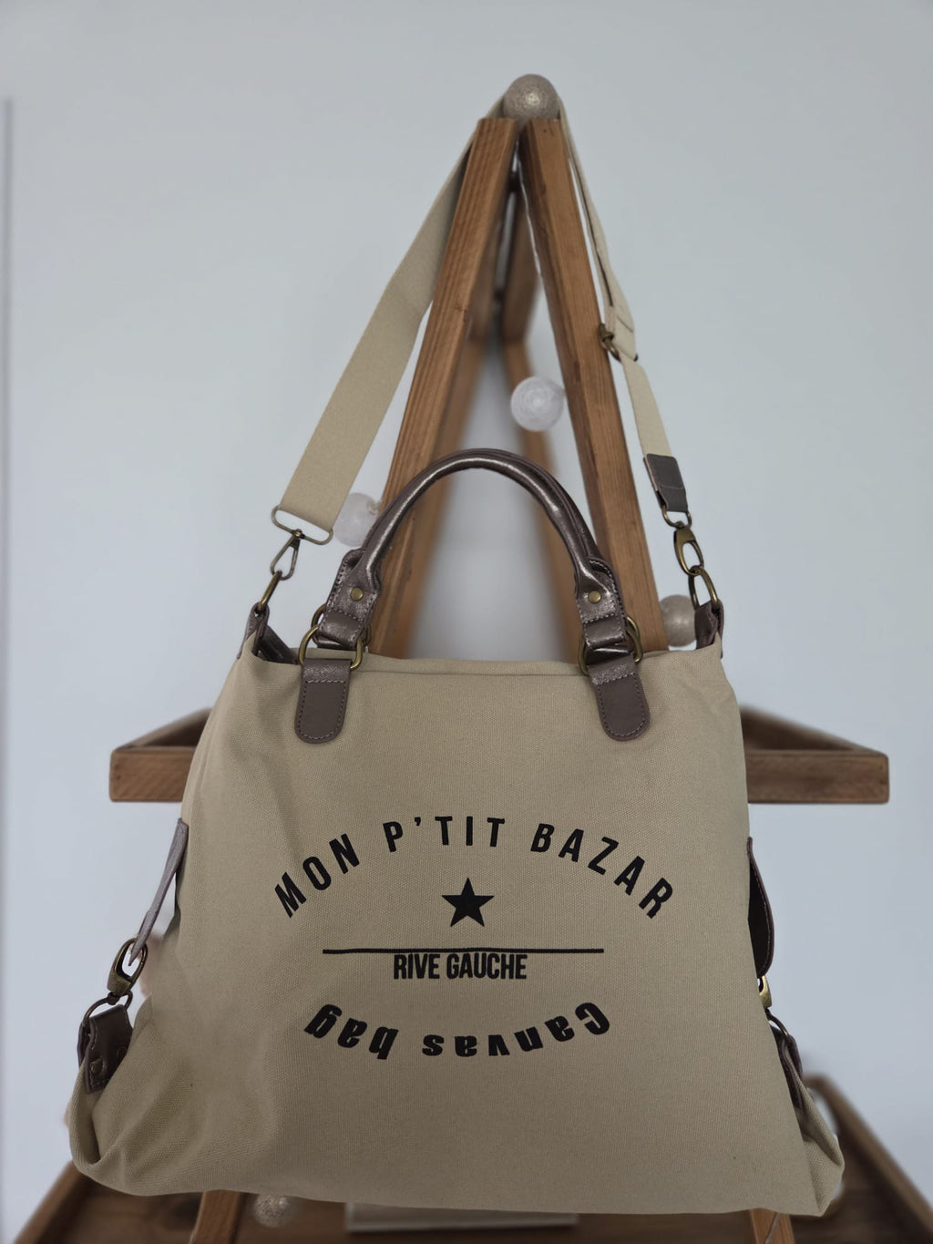 Sac Mon p'tit bazar beige